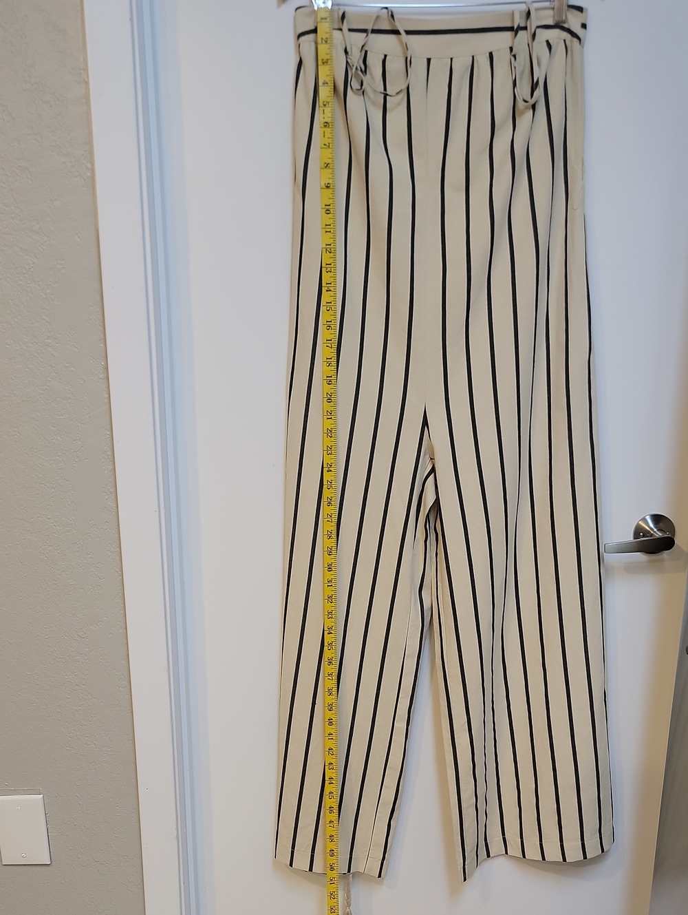 Brady Striped Wide-Leg Jumpsuit - Cream/Black - Picture 15 of 15